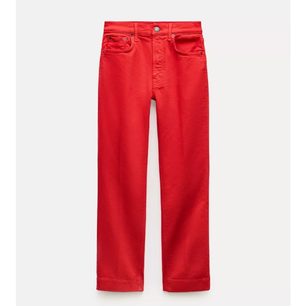 Zara - ZW COLLECTION HIGH WAIST CROPPED BOOTCUT JEANS